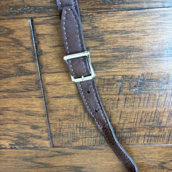 Brown Leather Saddle Crossbody Bag Neutral - Picture 7 of 13